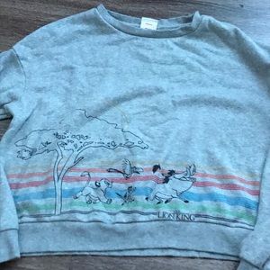 Lion king sweatshirt crop top